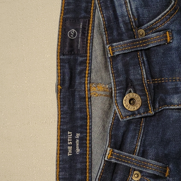 AG Adriano Goldschmied the stilt mid rise dark wash cigarette jeans size… - Picture 6 of 7